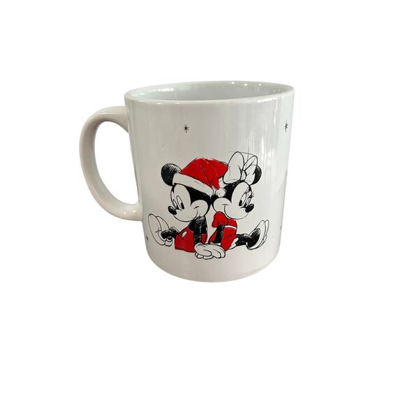 Disney Mickey Mouse and Minnie Mouse Christmas Large Coffee Mug - Picture 1 of 4